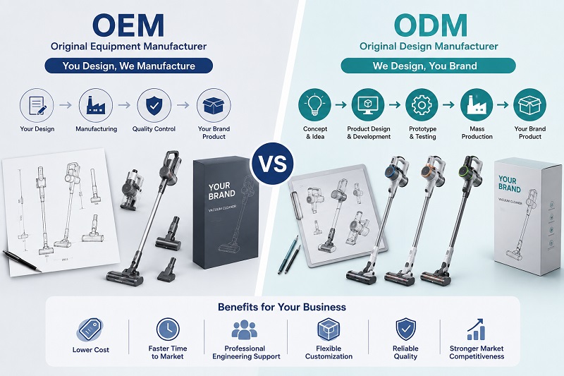 OEM vs ODM Vacuum Cleaner: Which Is Right for Your Brand?